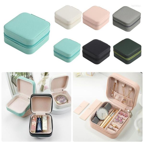 Pennelli per il trucco Espositore per gioielli Espositore da viaggio Scatole per astucci colorati per caramelle Scatola portatile Joyeros Organizador De JoyasMakeup Harr22