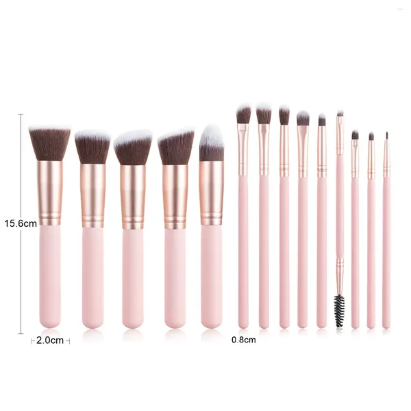 Pinceaux de maquillage KOSMETYKI 5-10 pièces rose manche en bois brosse poudre Blush fond de teint fard à paupières sourcil ensemble d'outils professionnels