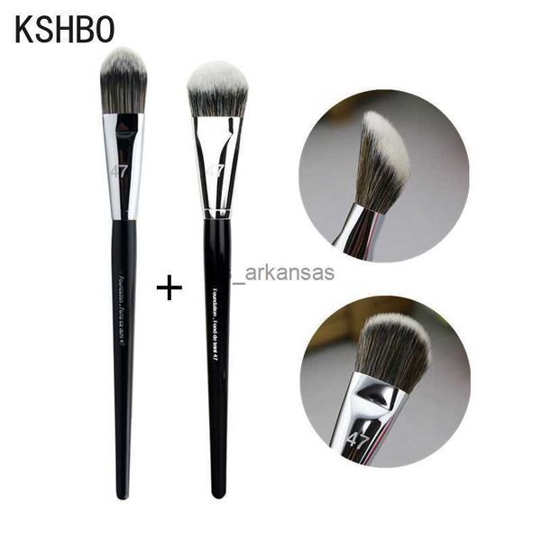 Brochas de maquillaje KSHBO 2 unids/set herramientas de belleza de maquillaje brocha para base 47 cabeza de escoba base líquida reparación de sombras para mujeres brochas para base facial HKD230821