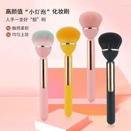 Brosses de maquillage Brosse Lotus Small ampoule Blush High Aspect Niveau Fibre artificiel Hair Plastique Poudre Poudre