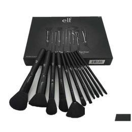 Pinceles de maquillaje Precio bajo 11 unids / set Elf Brush Set Crema para la cara Base de poder MtiPurpose Beauty Cosmetic Tool con caja Drop Delivery Dhbwi