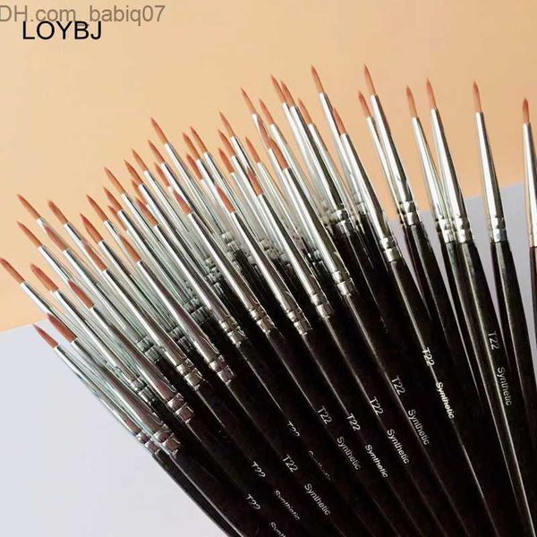 Pinceles de maquillaje LOYBJ 10/20/50/100 piezas T22 Juego de pinceles de maquillaje pincel delineador de ojos de pelo sintético corrector de ranura de lágrima pincel delineador de ojos fino Z230725