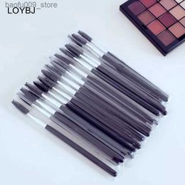 Pincéis de maquiagem LOYBJ 20/50 / 100pcs Pincel de sobrancelha Pincéis de maquiagem para cílios Ferramenta de extensão de cílios de sobrancelha Mascara Wands Aplicador Lash Cosmetic Q231229