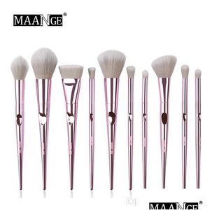 Make -upborstels Maange 10 stks natte en wilde set poeder foundation oogschaduw blush blending cosmetica schoonheid make -up borstelgereedschap kits dhdhx