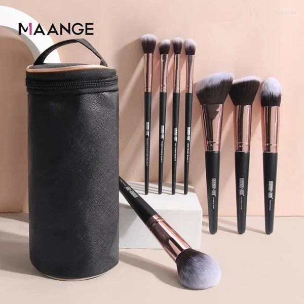 Cepillos de maquillaje Cepille de maange Juego de cepillo de 18 piezas Polvo de polvo Sombrilla de ojos Rush with Bag Travel Cosmetic Beauty Herramientas