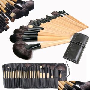 Make -upborstels Make -upborstels Sets 24 PCS Professionele tools Foundation Kabuki Brush Set Health Beauty Make -up Make -up Tools Accessoires DH3NS