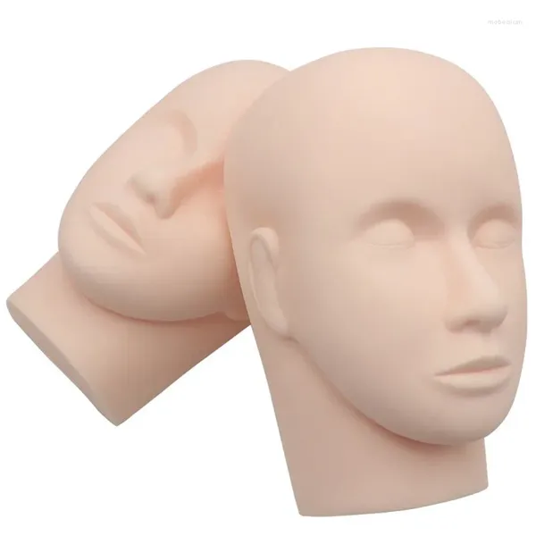 Pinceaux de maquillage tête de modèle avec pratique Extension de faux cils greffés outils de formation Kit de cils Mannequin en Silicone