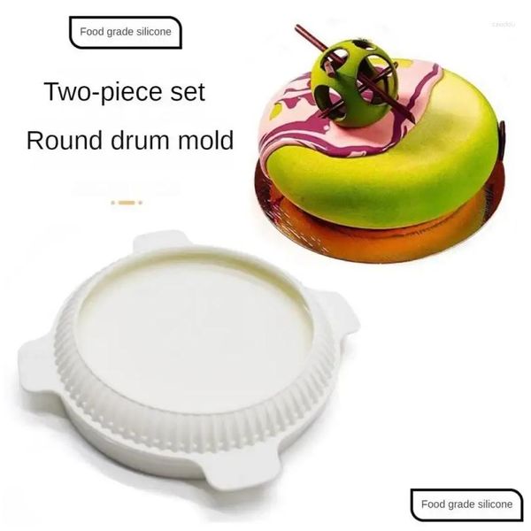 Pinceaux de maquillage Mousse Gâteau Moule Rond Gel De Silice Aucune Pénétration Facile À Nettoyer Ustensiles De Cuisson Durables Sile Fondant Cuisson Drop Livraison Ot57R