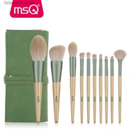 Makeup Brushes MSQ 10 pièces pinceaux de maquillage ensemble fond de teint poudre Blush fard à paupières correcteur sourcil yeux ventilateur maquillage brosse cosmétiques outils de beauté Q240126