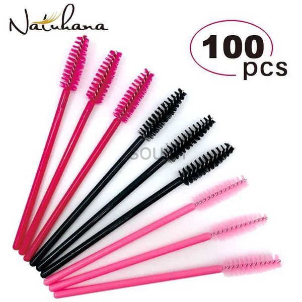 Pinceles de maquillaje NATUHANA 100 piezas cepillo de pestañas peine varitas para rímel cepillos para ojos aplicador herramientas de maquillaje ldd240313