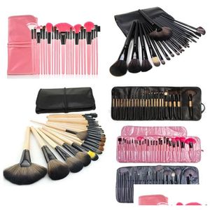 Make -upborstels Nieuwe borstelsets 24 -stks Professionele cosmetische kits Foundation Poeder Blush Eyeliner Artist Tool Drop levering Health Bea Dhaup