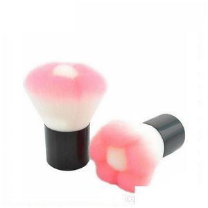 Pinceaux De Maquillage Nouveau Belle Excellente Fleur Rose Visage Unique Brosse Kabuki Blush Poudre Cosmétiques Cheek Drop Delivery Santé Beauté À Dhq5E