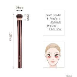 Brosses de maquillage Nouveau Vanish Finishing Finish Seam Screinter Brush Brush Metal Handle Softs Softs Angled Grand MinceCter Cosmetics Beauty Tool Drop D OTLFF