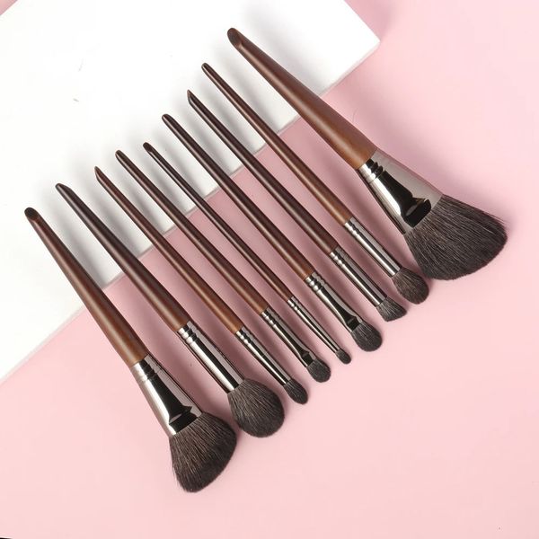 Pinceles de maquillaje OVW All Goat Hair 7/8/9 PCS Juego de pinceles de maquillaje Cosmético profesional conjunto pinceis de maquiagem para sombra de ojos Contorno de rostro 231031