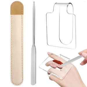 Palette de pinceaux de maquillage, mélange pour fond de teint, outil de tonification, plateau en plaque d'acier inoxydable avec spatule, vernis à ongles Gel