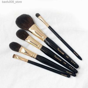 Pinceles de maquillaje Pinceles de maquillaje Piccasso - Cerdas naturales súper suaves de lujo Cara Sombra de ojos en polvo Mejillas Rubor Resaltar Cosméticos Herramientas de pincel Q231229