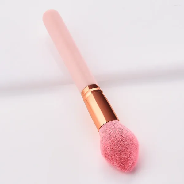 Pinceaux de maquillage rose pinceau professionnel manche en bois de chèvre naturel fond de teint poudre Contour ombre à paupières maquillage du visage