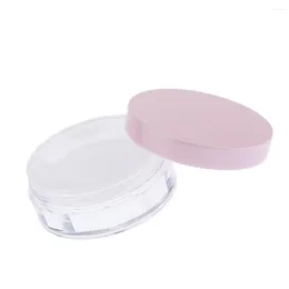El rosa plástico de los cepillos del maquillaje se ruboriza la caja de la caja del envase del sombreador de ojos con el tamiz 10g