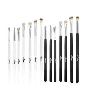 Make -upborstels Popveel 7 PCS Oogschaduwborstel Set Eyes Tools Menging Eyeliner wimpers wenkbrauw voor make -up