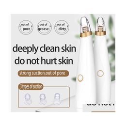 Pinceaux de maquillage Portable Pore Cleaner Électrique Blackhead Remover Facial Acne Cleanser Outil d'aspiration sous vide Soins de la peau Hine 3 Pcs Drop D Dho4T