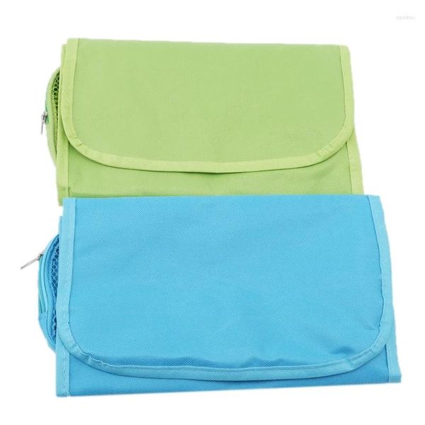 Bolsa de cosméticos de viaje portátil para brochas de maquillaje con gancho, bolsas para mujer, organizador de artículos de tocador, Neceser de almacenamiento, lavado de baño colgante