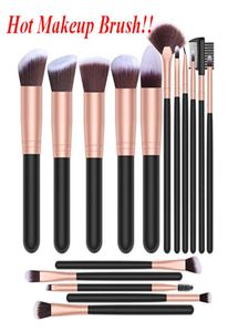 Brosse de maquillage Brushes Premium Synthetic Foundation Powcel Corceler Shadows Makeup Makeup 16 PCS Brush Set7066501