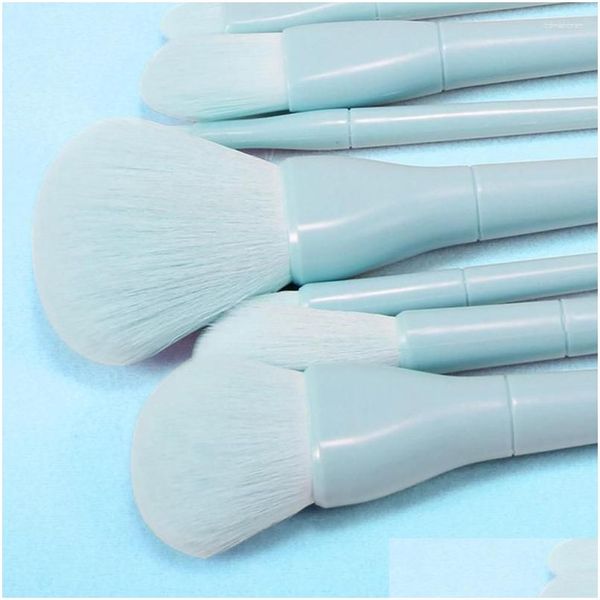 Makeup Brushes Set Professional 10pcs Soft Foundation Powder B Brush Brush à fard à paupières Mélange de maquillage de maquillage de beauté Otw5f