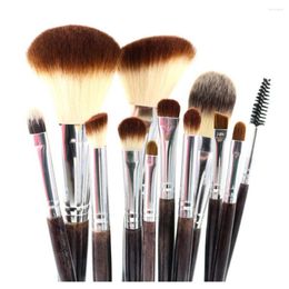 Makeup Brushes Set Professional 12pcs Powder Foundation Foundation Blush Eyeshadow Liner Brow Lip Gloss Highlight Contour Beauty Tools Kit