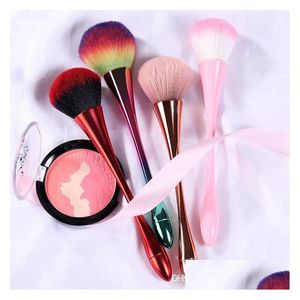 Pinceles de maquillaje Profesional Gota de agua Copa Single Slim Cintura Fundación Polvo Blush Cosmético Cepillo Corrector Belleza Entrega Hea Dhrjs