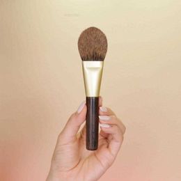 Makeup Brushes Qiaolianggong Professional Handmade Brush Yellow Squirrel Hair Tongue Shaped Powder Black Persimmon Handle