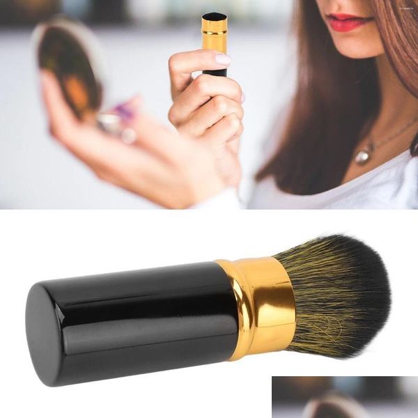 Pinceles de maquillaje Cepillo retráctil Viaje Portátil Pelo suave Polvo suelto Herramienta cosmética para artista Drop Entrega Salud Herramientas de belleza Acc OTL1W