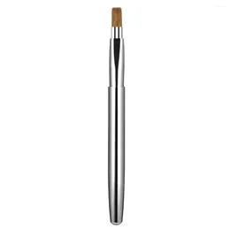 Makeup Brushes Retractable Lip Brush Tool Compact Portable Metal Shell Flexible Lipstick Gloss