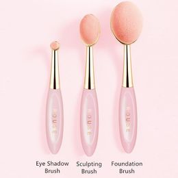 Brochas de maquillaje Rouse Soft Beauty Oval Cosmetic Pro Brush Eye Shadow Face Powder Foundation BrushMakeup