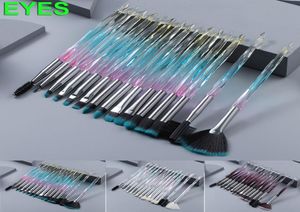 Brosses de maquillage Set Crystal Diamond 15pcs Cosmetic Brush Face Feed Foundation Foundation Correcteur Eyeliner Eyelash Lip Brushes Bross 9514005