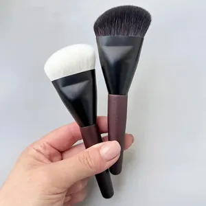 Pinceaux de maquillage en forme de brosse de fond de teint sculptant, Contour des poils de chèvre, correcteur multifonctionnel, outils de beauté de Contour