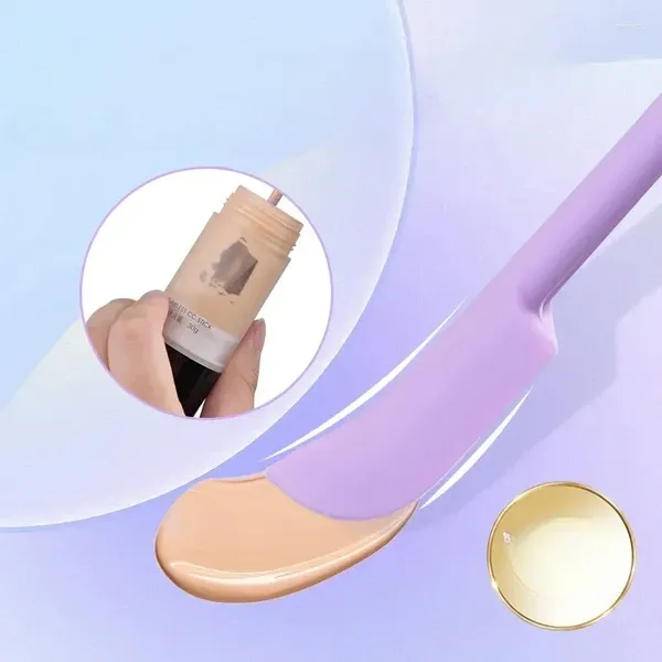 Pinceaux de maquillage en Silicone, grattoir à Double tête, Mini spatule créative à petite pointe, cosmétiques, outils de fond de teint sûrs et résistants à la chaleur