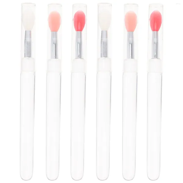 Pinceaux de maquillage en Silicone pour lèvres avec couvercle, rouge à lèvres, applicateurs pour femmes, ombre à paupières, beauté