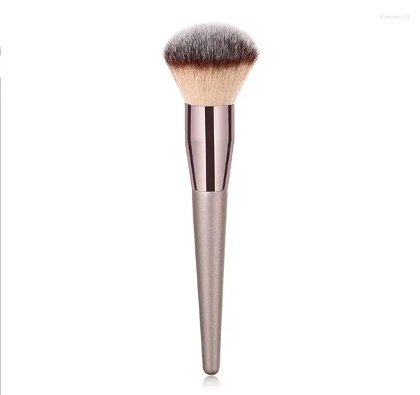 Pinceaux de maquillage, Tube de café doré, Champagne unique, brosse à poudre libre, outils de beauté