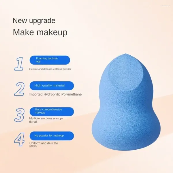 Points de maquillage Puffes doux Boîte éponge Set à double utilisation de la tasse de thé lait délicate et humide et humide Egg Egg Cosmetic Puff Peau amicale