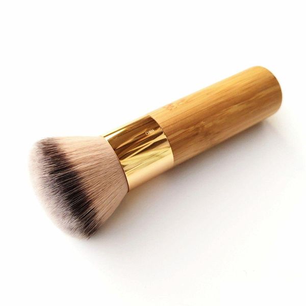 Brosse de maquillage Le tampon Finition finale Bamboo Foundation Brush - Dense Soft Synthetic Hair Flaw Finishing Beauty Beauty Cosmetics Tool OT1JY