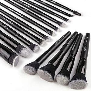 Make-up Kwasten Gereedschap Zoreya 15 Stuks Luxe Balck Set Professionele Foundation Poeder Eyeliner Oogschaduw Make Up 230922