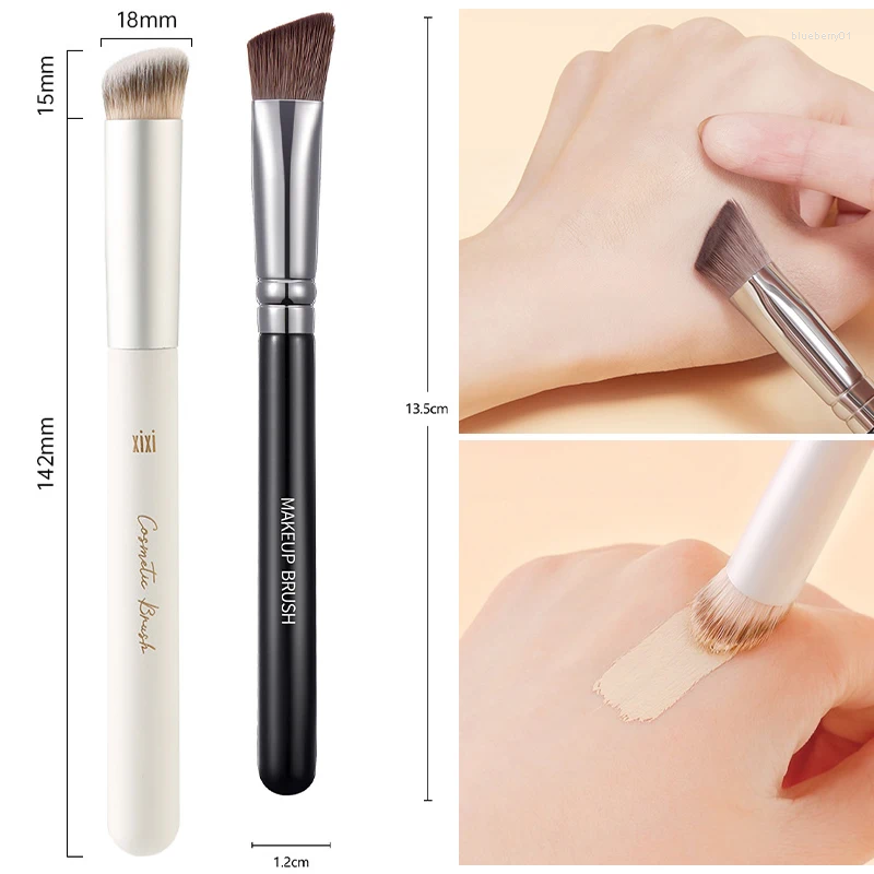 Make-up kwasten Driehoek Schuine Foundation Concealer Borstel Blusher Gezicht Acne Marks Lijnen Vlek Zonder Sporen Contour