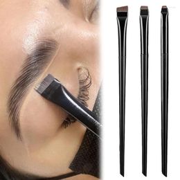 Pinceaux de maquillage à lame Ultra-fine, brosse à sourcils, Eyeliner, biseauté, Contour des sourcils, paupières couchées, ver à soie, outils professionnels