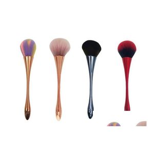 Pinceaux de maquillage Goutte d'eau Gobelet Brosse Poignée en placage d'or Poudre Blush Maquillage Outils de beauté Livraison Accessoires de santé Dh2Rz