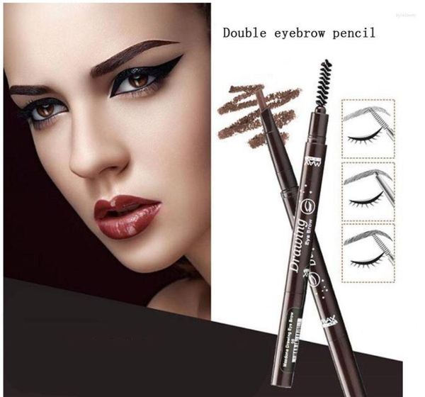 Pinceaux de maquillage imperméable à l'eau sourcils Eyeliner stylo à sourcils crayon avec brosse outil cosmétique