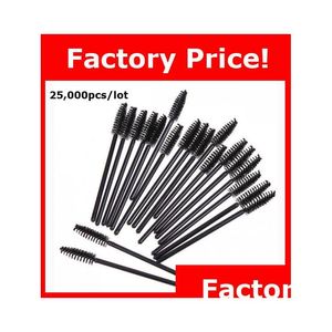 Pinceaux de maquillage en gros 25 000 Pcs / Lot Nouveau Noir Jetable Cils Brosse Mascara Baguettes Applicateur Cosmétique Outil Drop Delivery Healt Dhgnw