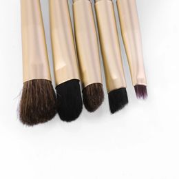 Makeup Brushes Wholesale 5pcs / Set Set Powder Blush Foundation Tools Make Up Tools Tool Beauty Tool with Gold Tube Q240507