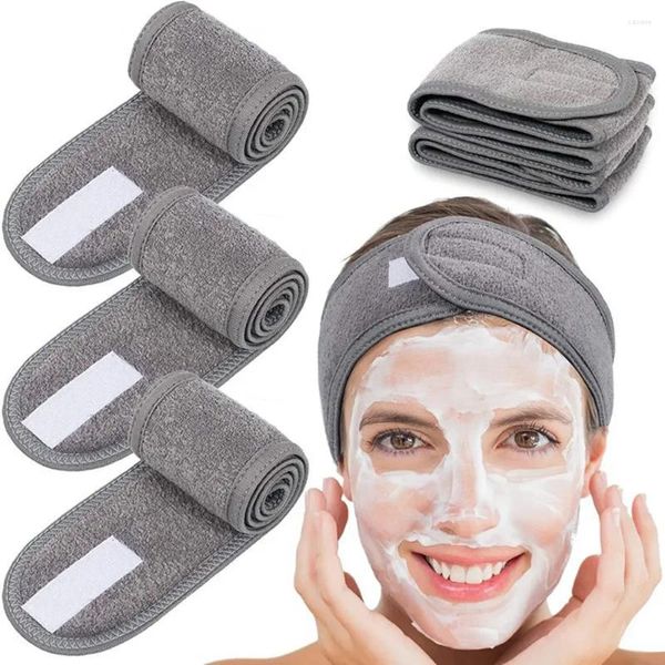 Pinceles de maquillaje para mujer, diadema Facial ajustable para SPA, banda para el pelo colorida para baño, herramientas de toalla suave para lavado de cara, accesorios de maquillaje