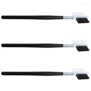 Pinceaux de maquillage Femmes Double Face Peigne À Sourcils Brosse À Sourcils Support En Bois Maquillage Outil Cosmétique 3 Pièces Noir Livraison Directe Santé Beauté Trop Otmrs