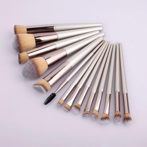 Brochas de Maquillaje YXN 10/14 Uds Super Soft Desiger Foundation Powder Blush Eyeshadow Blending Cosmetic Set Tools Brochas Maquillaje